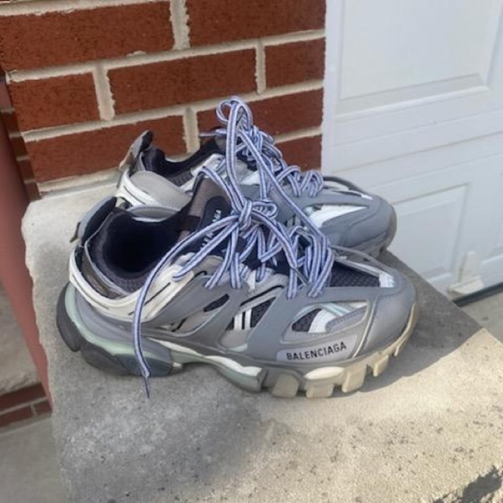 Womens size 7 led balenciaga tracks 2s